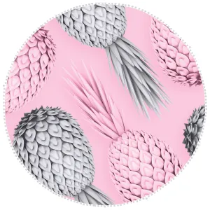 Microfibre Round Printed Towel - Crazy Pines