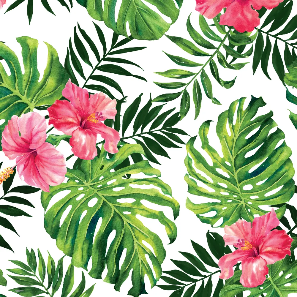 Microfibre - Towel 4 Two - Printed Beach Blanket - Pink Hibiscus