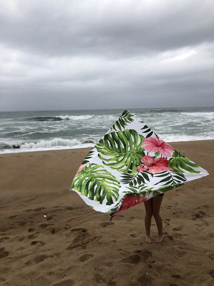 Microfibre - Towel 4 Two - Printed Beach Blanket - Pink Hibiscus