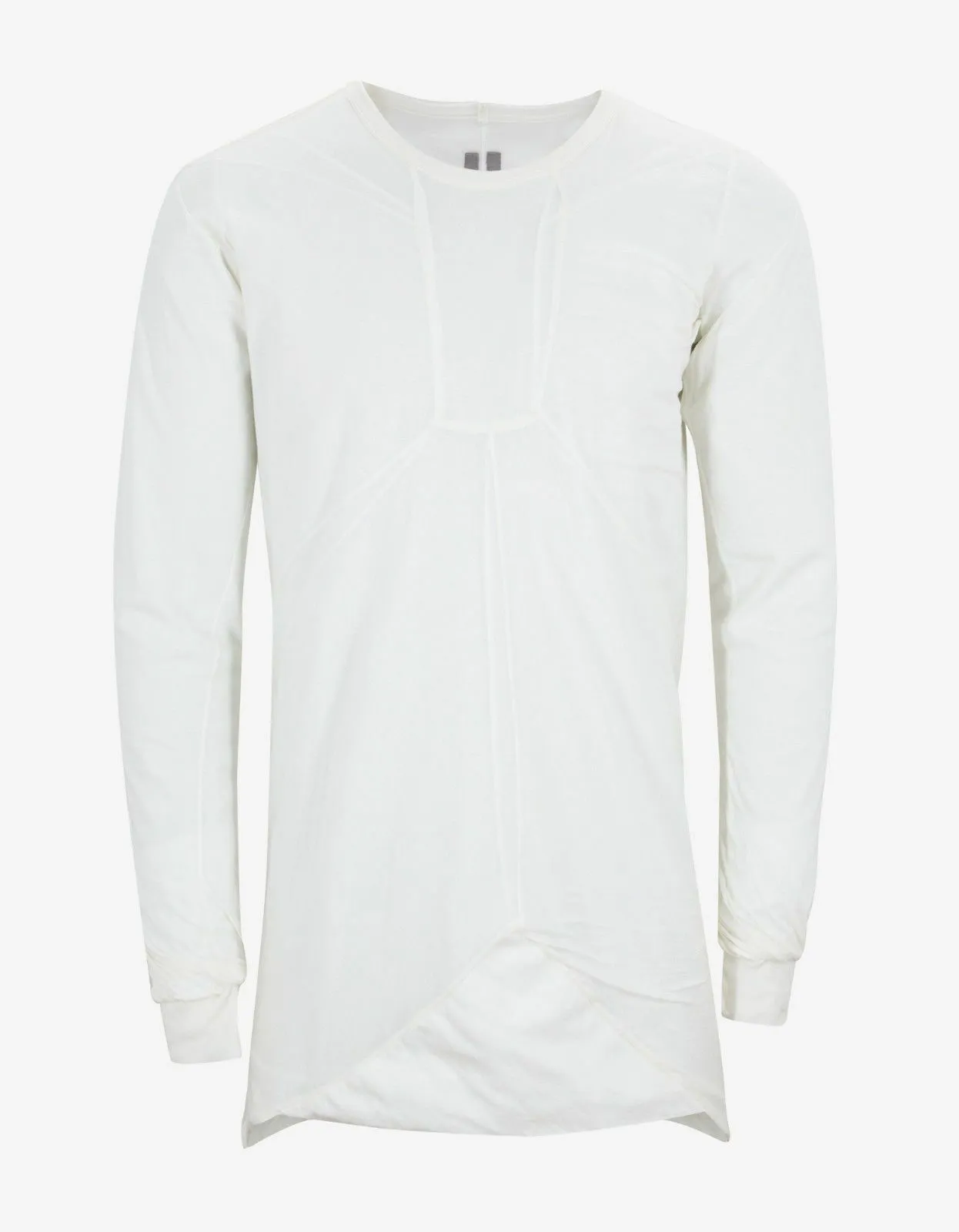 Milk White Long Sleeved Bonded T Shirt