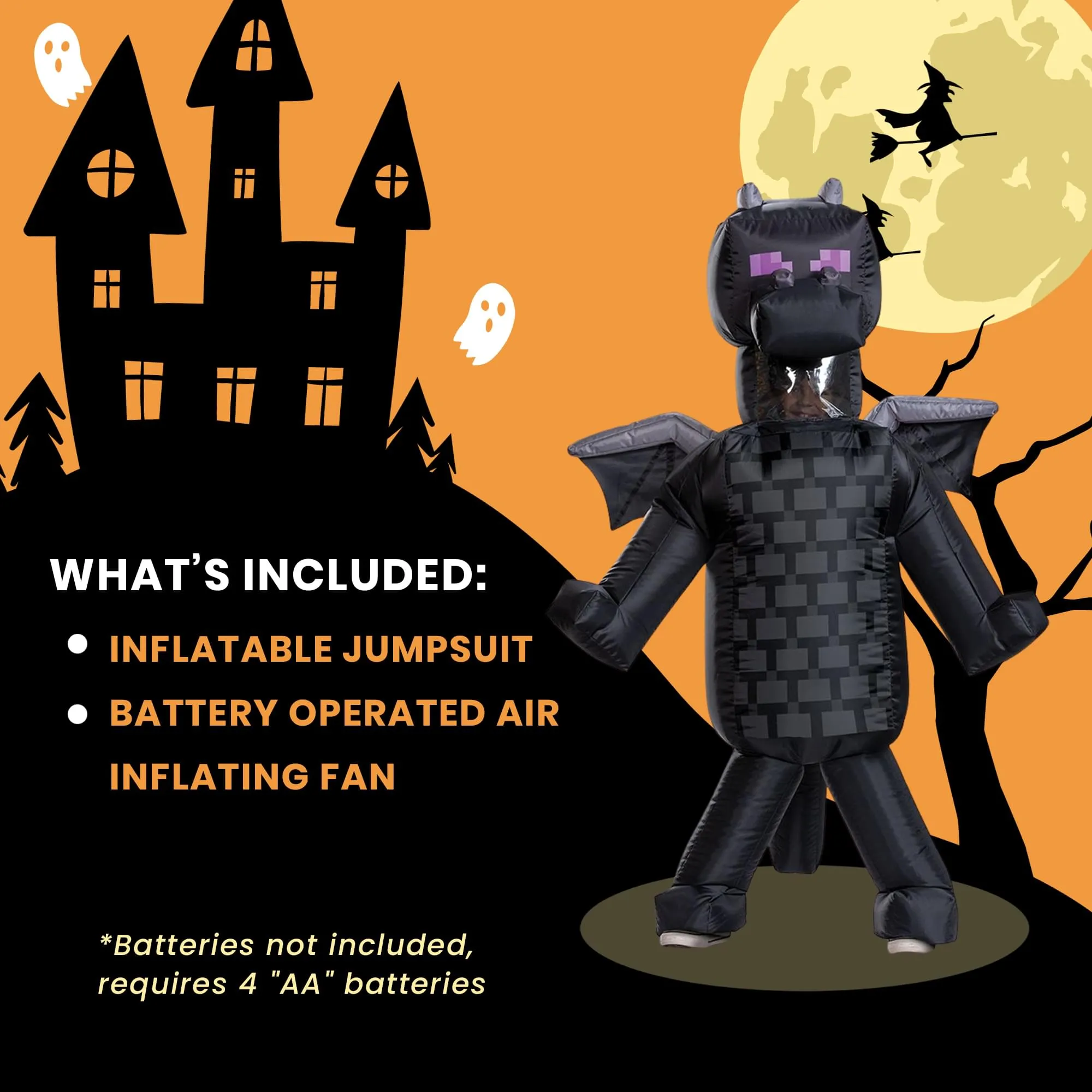 Minecraft Ender Dragon Inflatable Child Costume | One Size