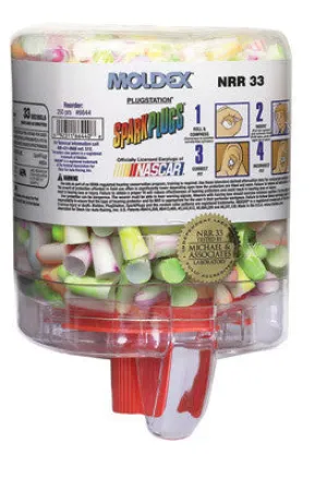 Moldex PlugStation Earplug Dispenser With 250 Pair Single Use SparkPlug Foam Earplugs