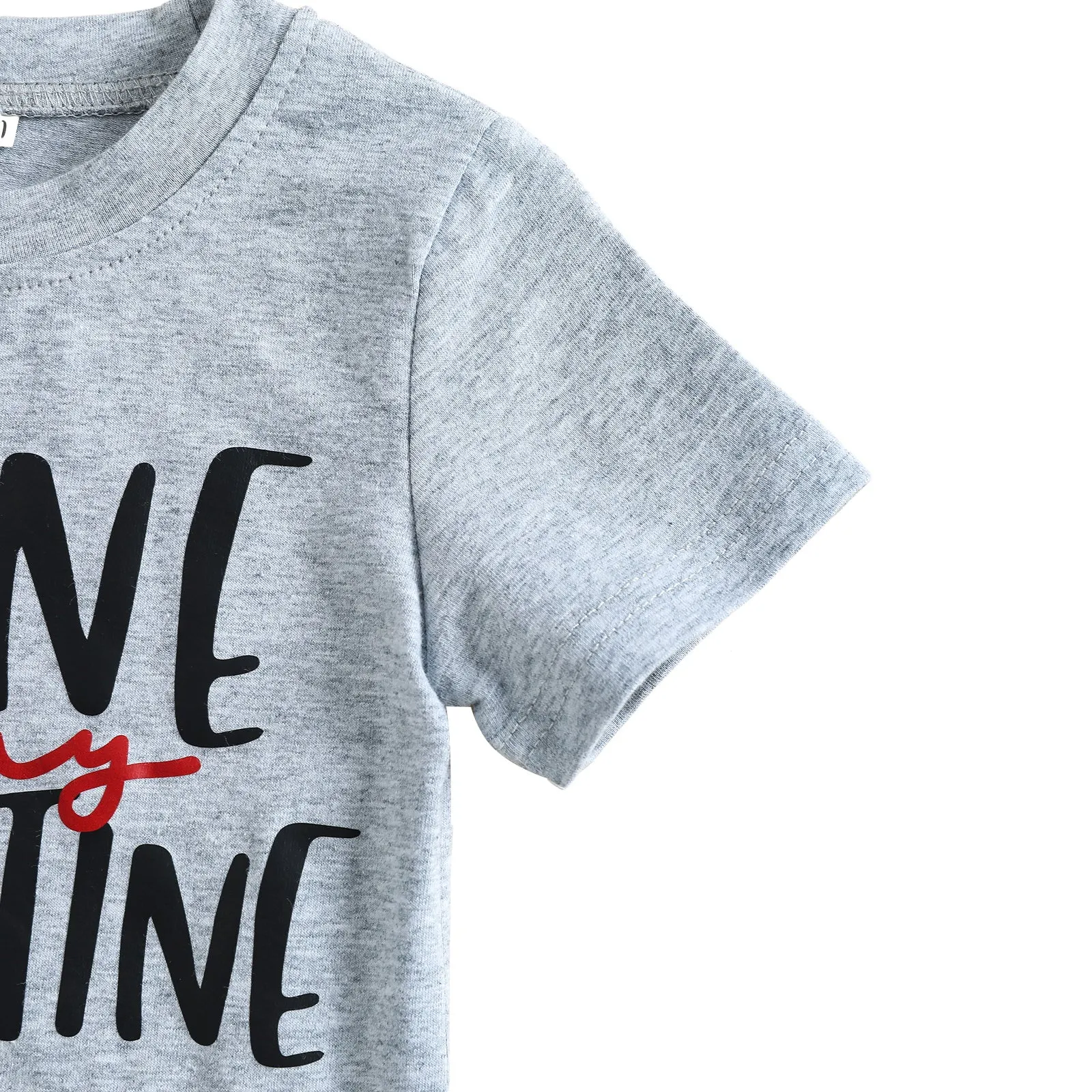 Mommy and Me Matching Wine Glass Letter Print Short Sleeve