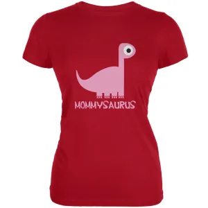 Mommysaurus Mother and Child Red Juniors Soft T-Shirt