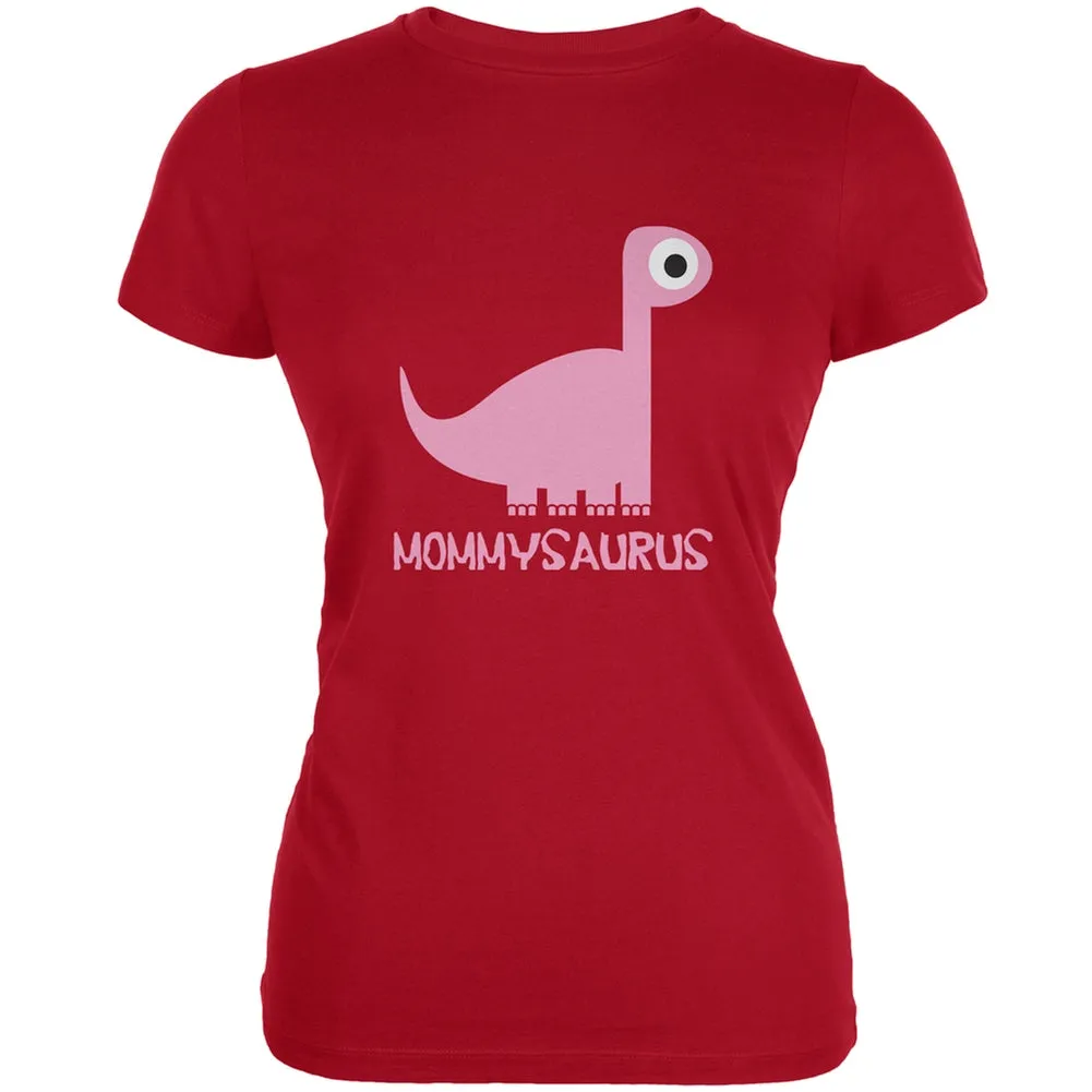 Mommysaurus Mother and Child Red Juniors Soft T-Shirt