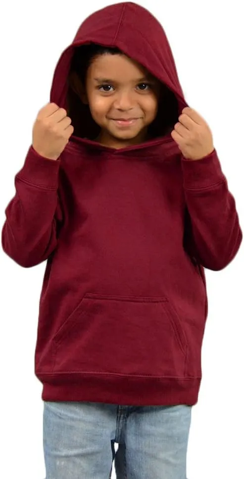Monag Toddler Fleece Hooded Pullover, Unisex Kids Fleece Hoodie, Children Blank Hoodie