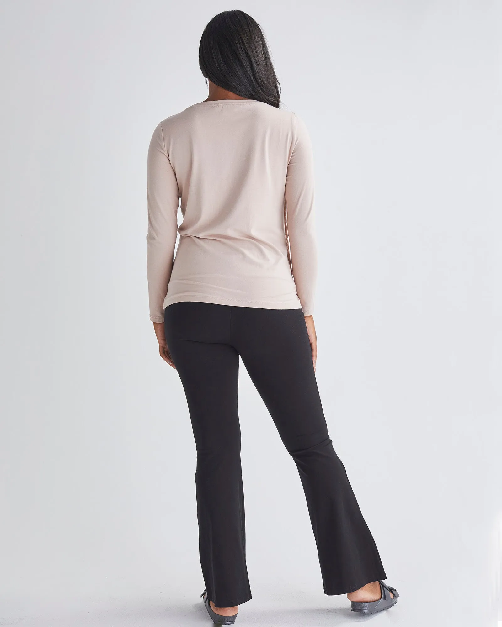 Monique Long Sleeve Nursing Nude Pink Petal Top