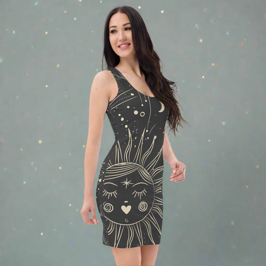 Moon and Stars Mini Summer Dress, lioness-love