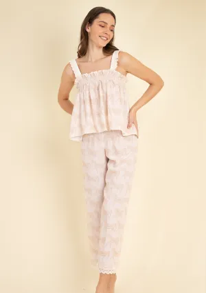 Moonlight Pajama Set  | Blossomare Print | Neutral | Equestrian Sleepwear Collection