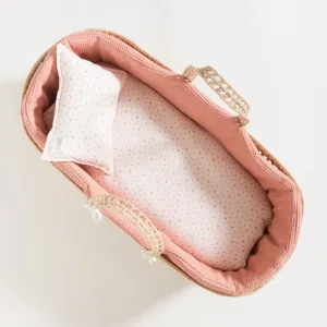 MOSES BASKET SET / ROSE HONEYCOMB-PEPPER FLOWERS GAUZE