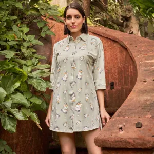 Mud Unicorn Printed Night Shirt