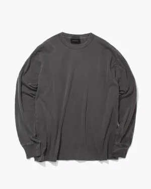 Natural Dyed Block L/S Jersey - Charcoal