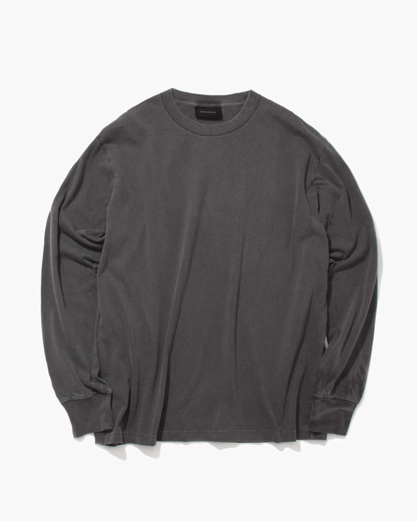 Natural Dyed Block L/S Jersey - Charcoal