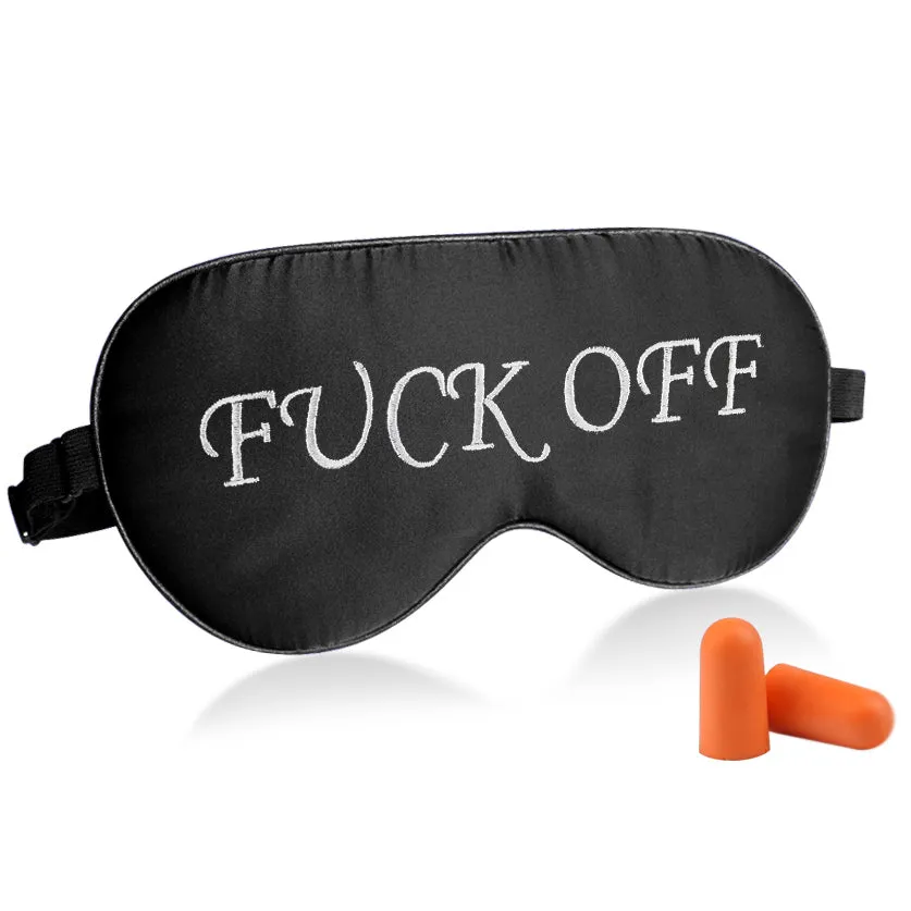 Natural Silk Sleeping Mask With Letters