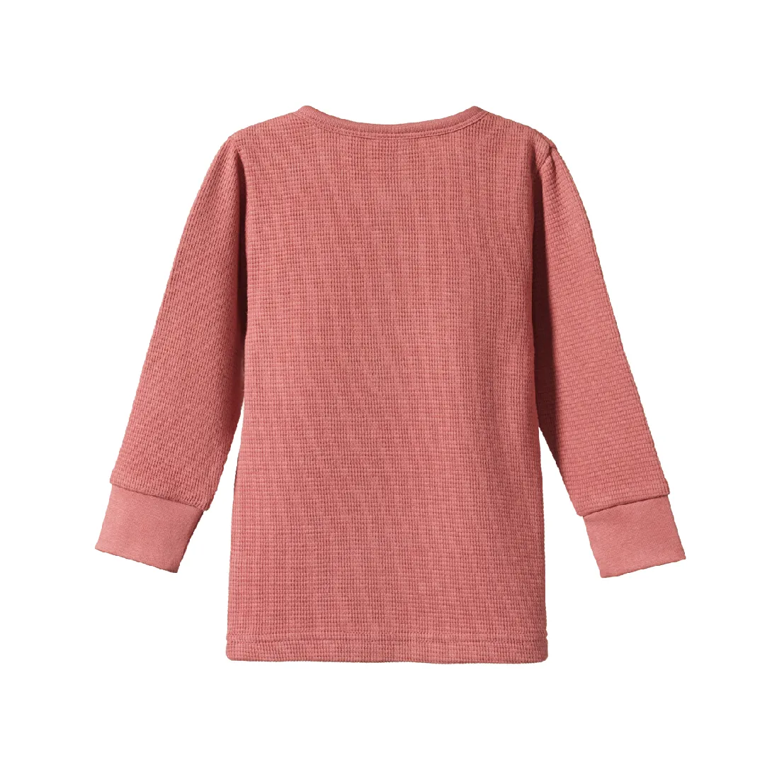 NATURE BABY - 2PC LONG SLEEVE WAFFLE PYJAMAS: ROSE CLAY