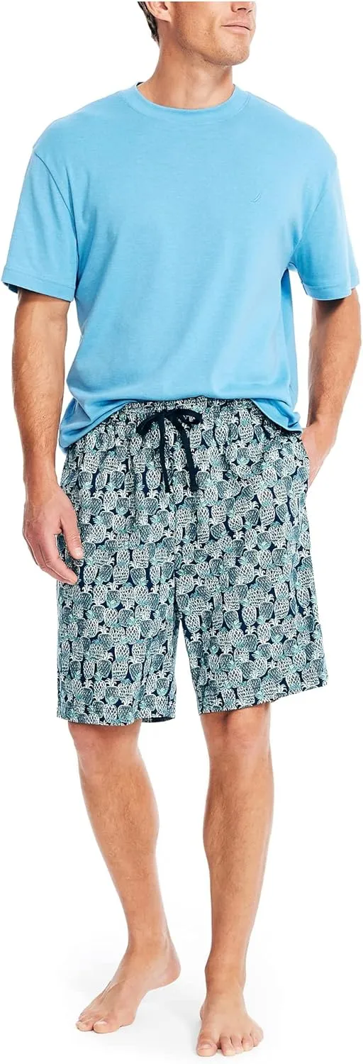 Nautica Men's Printed Poplin Sleep Short