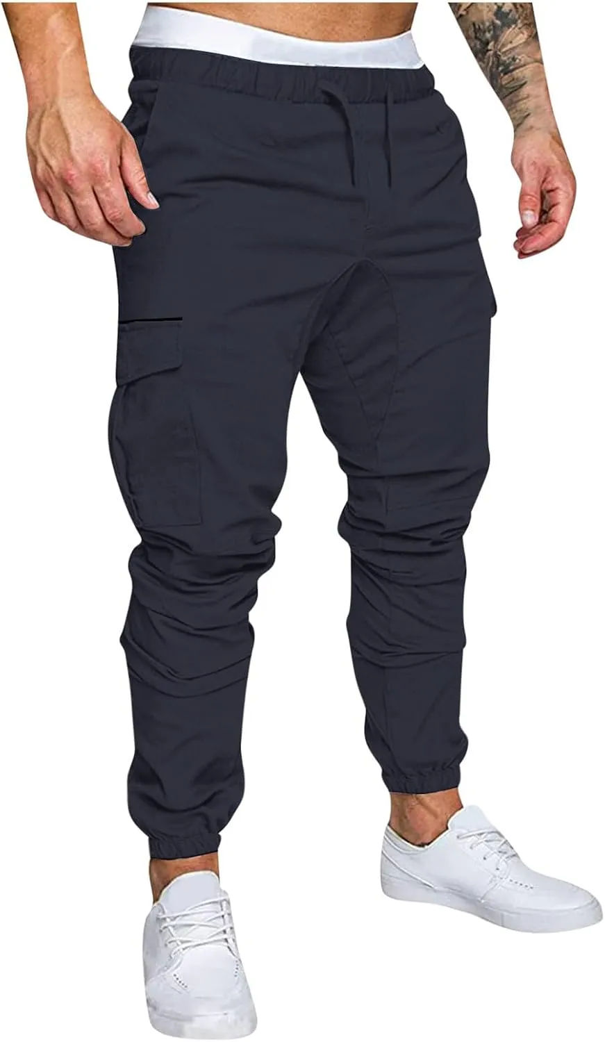Navy Men's Cargo Pants Plus Size Cargo Pants Mens Swimming Trunks Pants Printed Cotton Shorts Casual and Men's Beach Linen Pants Summer Men Bathing Suits Swimwear