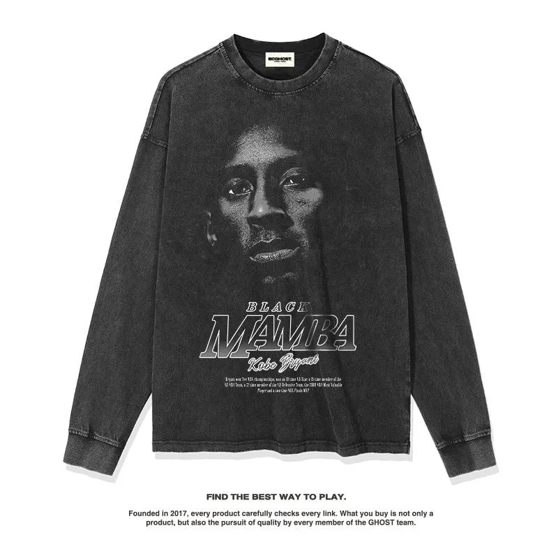 Nba Long Sleeve Shirt Cotton round Neck Men and Women