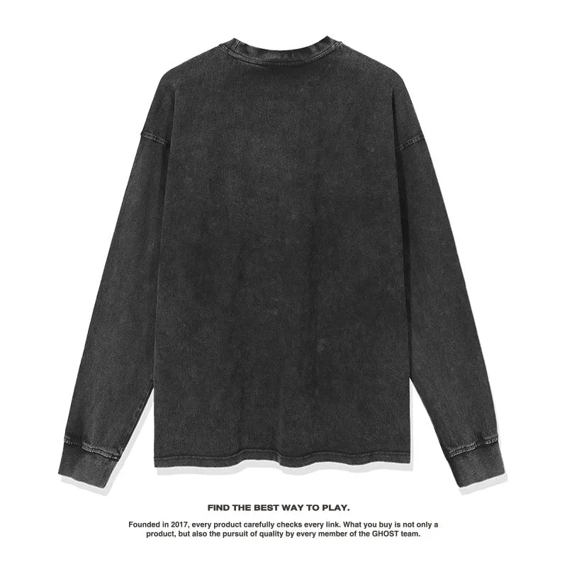 Nba Long Sleeved Shirt Autumn and Winter Long Sleeve T-shirt Old round