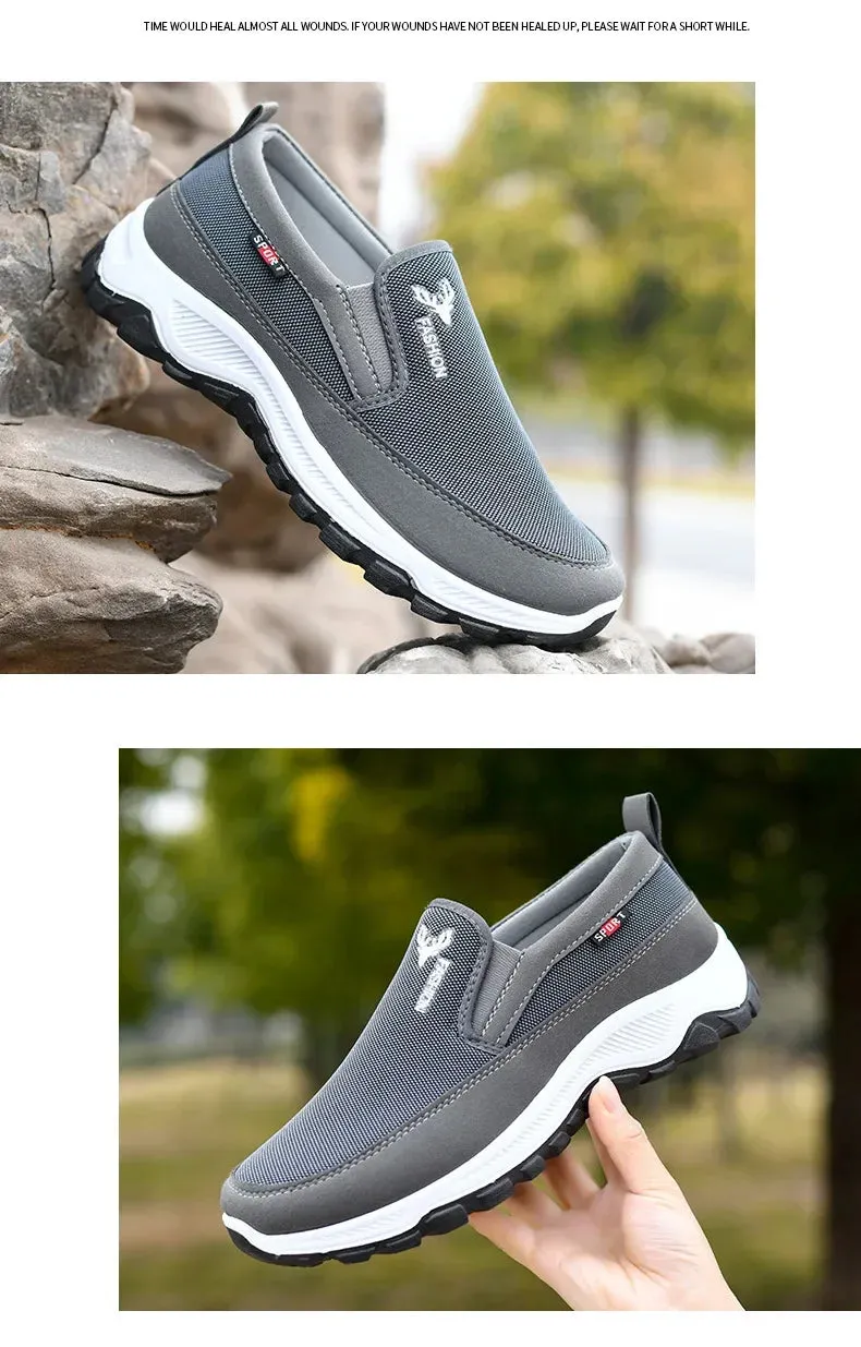 New autumn men's cloth shoes Mesh Breathable Non-Slip Loafers Casual Soft Sole Vulcanized Shoes Comfortable Sneakers Zapatos