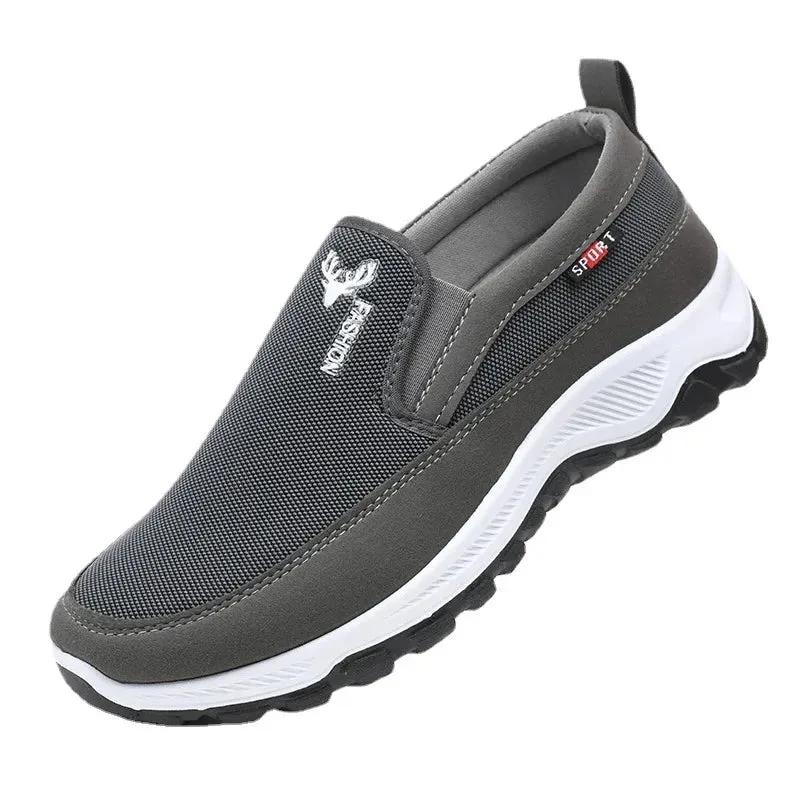 New autumn men's cloth shoes Mesh Breathable Non-Slip Loafers Casual Soft Sole Vulcanized Shoes Comfortable Sneakers Zapatos