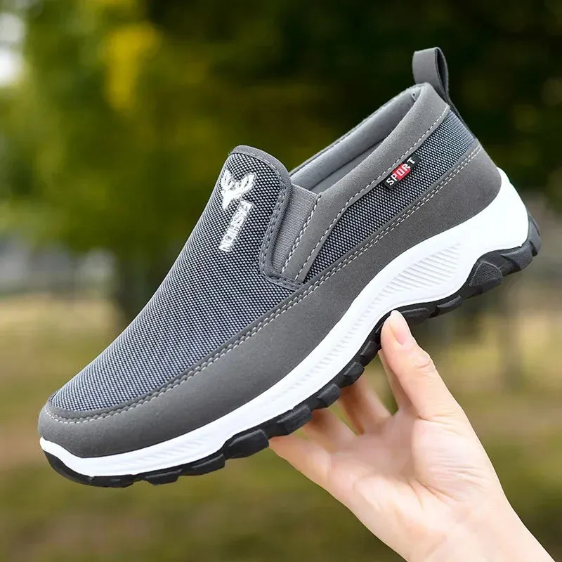 New autumn men's cloth shoes Mesh Breathable Non-Slip Loafers Casual Soft Sole Vulcanized Shoes Comfortable Sneakers Zapatos