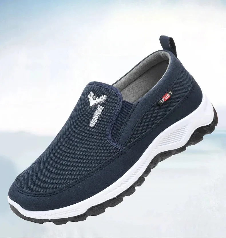 New autumn men's cloth shoes Mesh Breathable Non-Slip Loafers Casual Soft Sole Vulcanized Shoes Comfortable Sneakers Zapatos