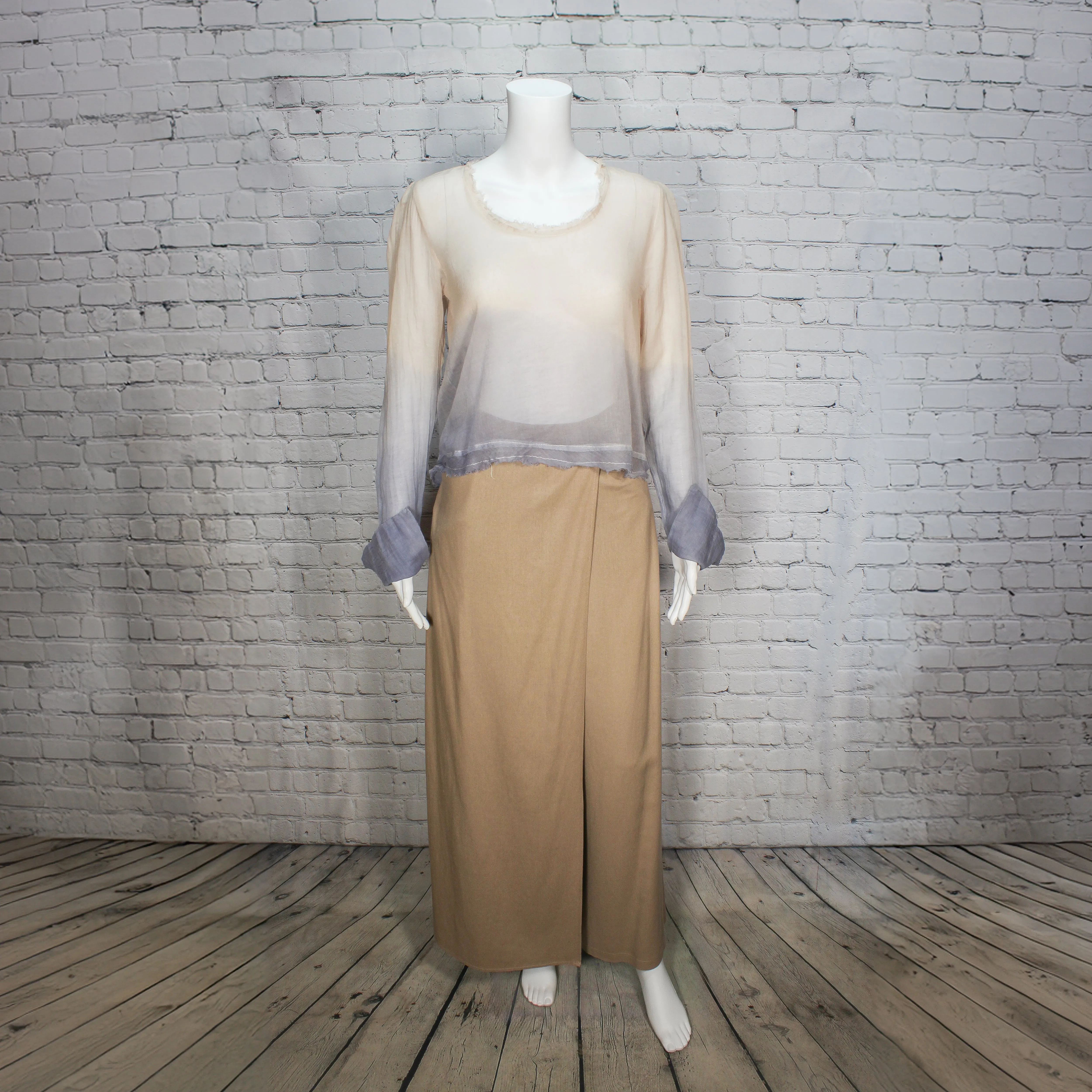 NEW! Cotton Cocoon Top in Navy Ombre by Kim Schalk