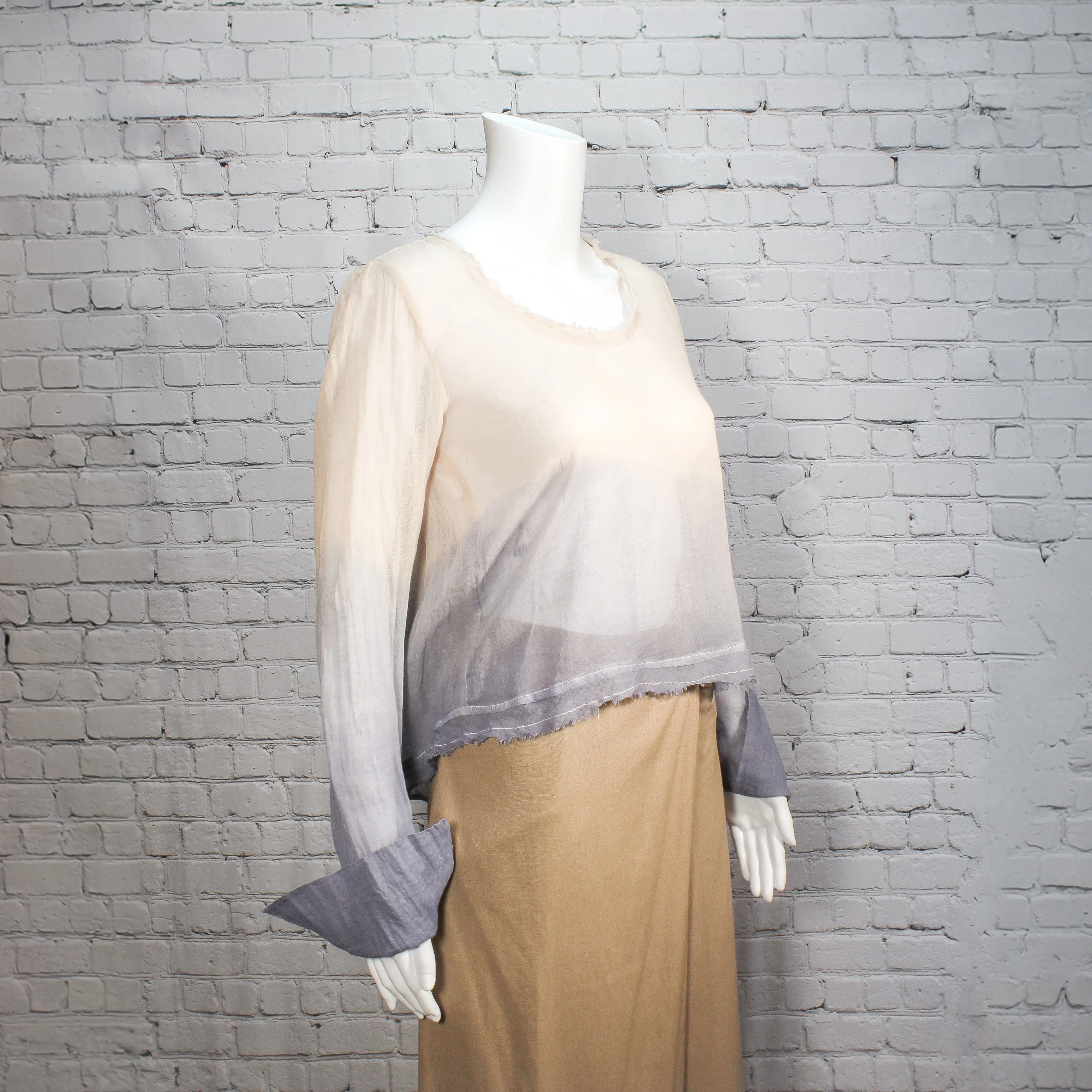 NEW! Cotton Cocoon Top in Navy Ombre by Kim Schalk