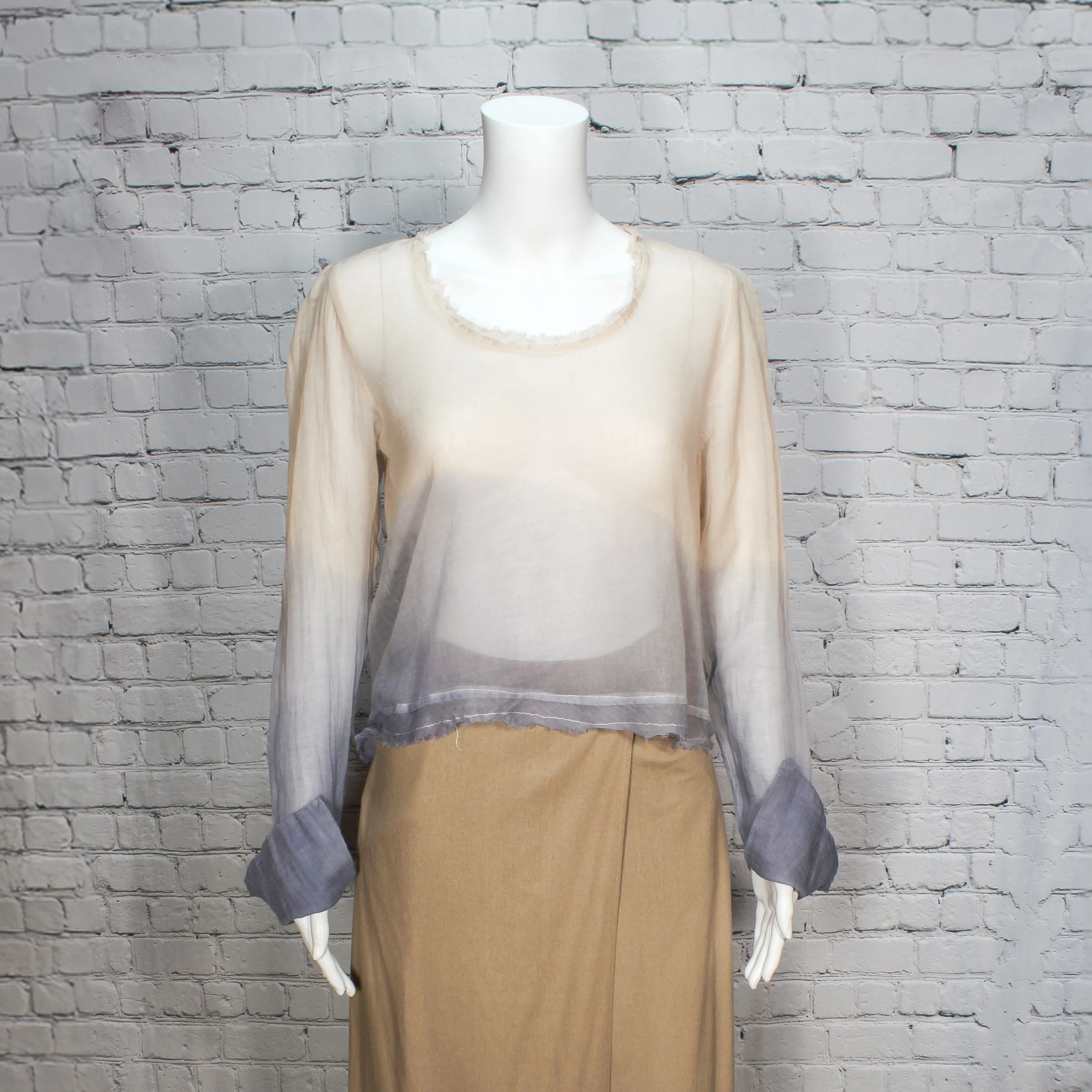NEW! Cotton Cocoon Top in Navy Ombre by Kim Schalk