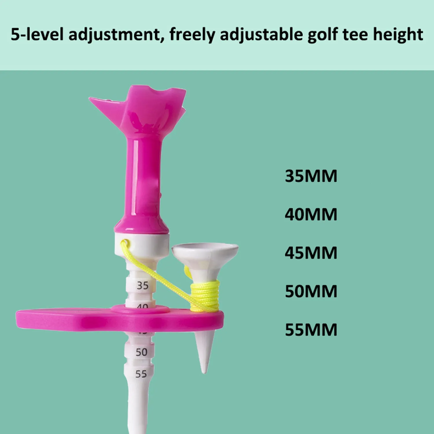 New Multifunctional Golf Tee, Adjustable Height, Parent-child tee