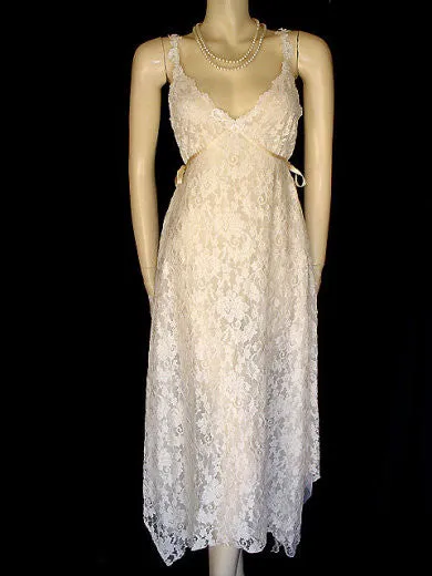 *NEW WITH TAG FROM NEIMAN MARCUS - EXQUISITE & RARE CLAIRE PETTIBONE BRIDAL TROUSSSEAU LACE NIGHTGOWN