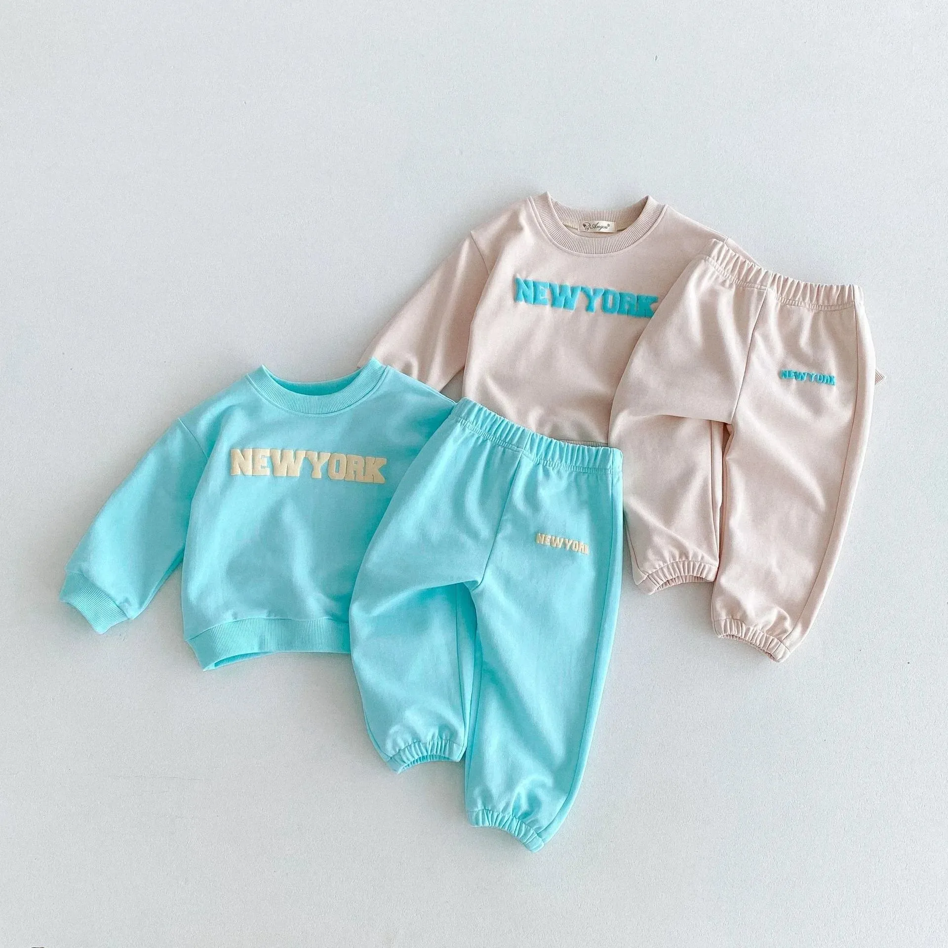 'NEW YORK' Long-Sleeved Jogger Set