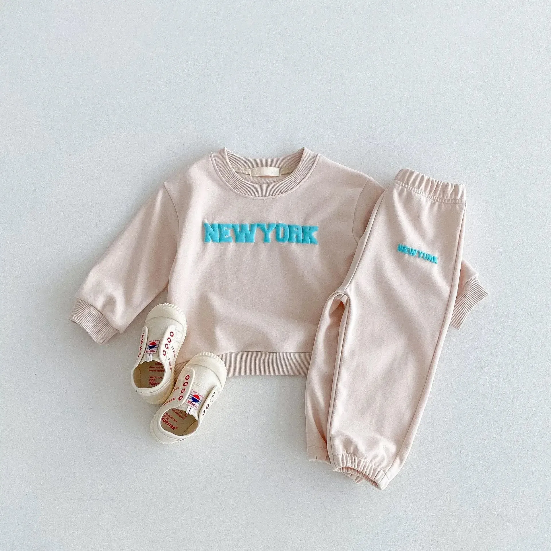 'NEW YORK' Long-Sleeved Jogger Set
