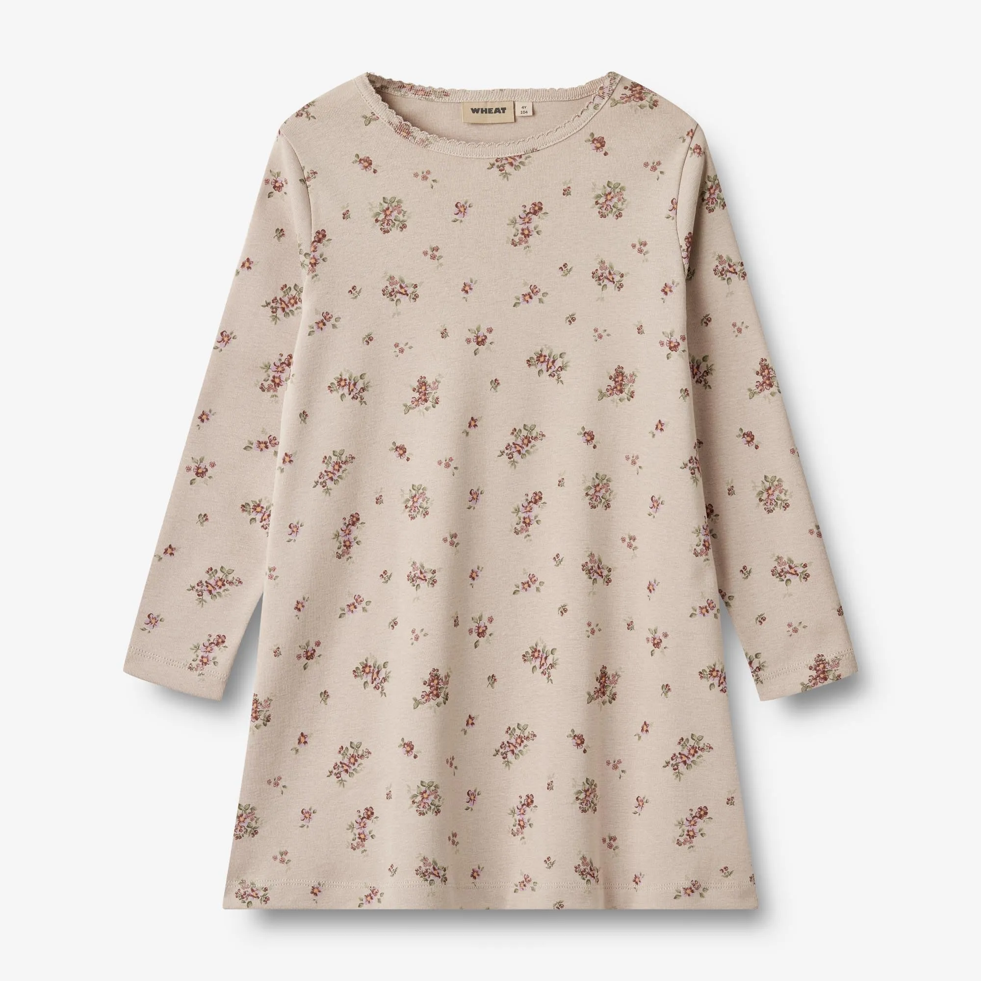 Nightgown Iben - pale lilac flowers