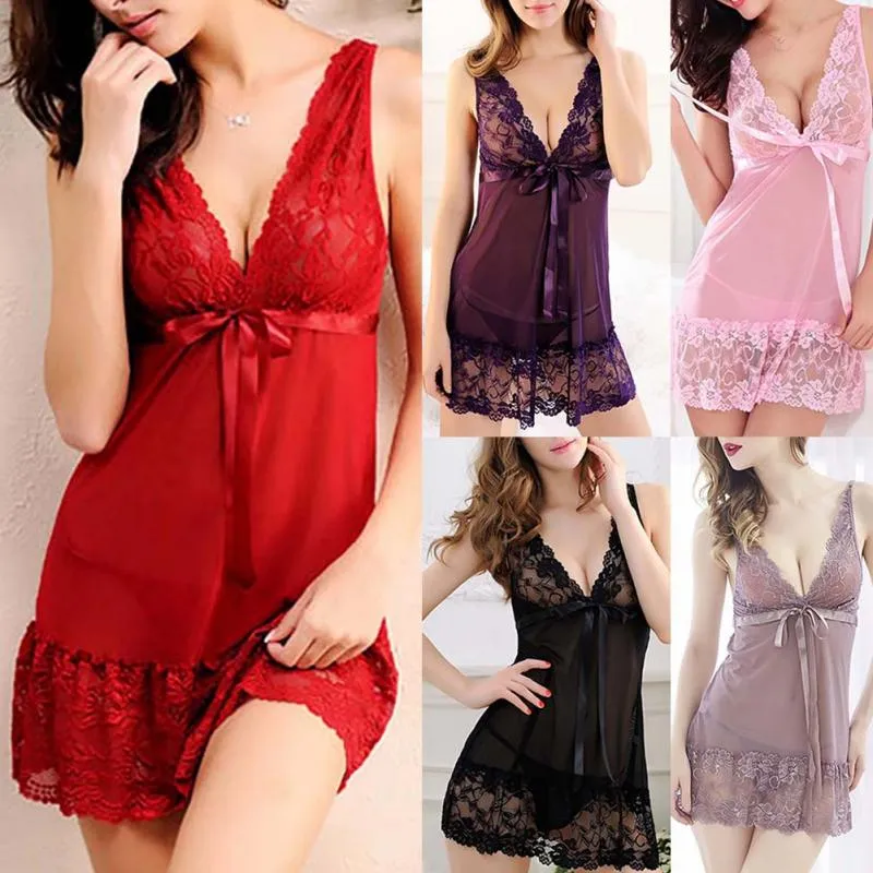 Nightwear Plus Size G-String Sexy Lingerie Dress