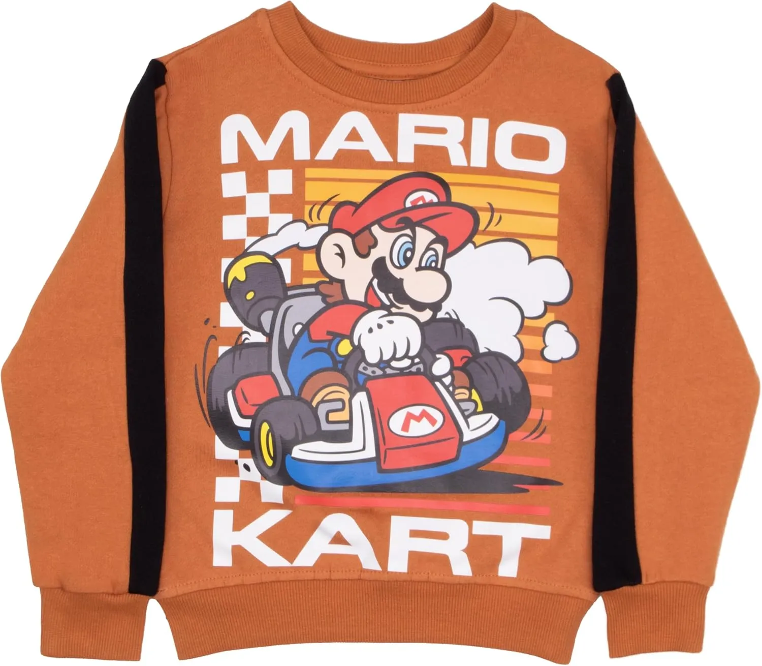 Nintendo Super Mario Brothers Boy's 2-Piece Fleece Long-Sleeved Shirt and Pants Set - Sweatshirt and Joggers Bundle for Kids