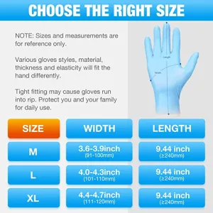 Nitrile Gloves 1000 M/L/XL Disposable Gloves Latex Free Powder Free Medical Exam Glove,Grade 4 Mil,Blue,Bulk(Case of 1000)
