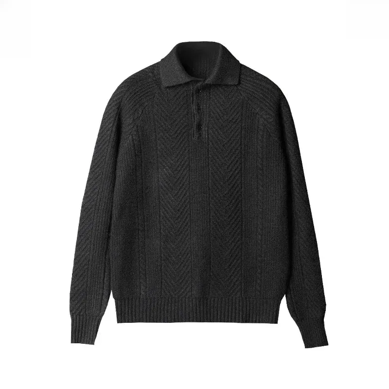 Nordic Knit Lapel Sweater
