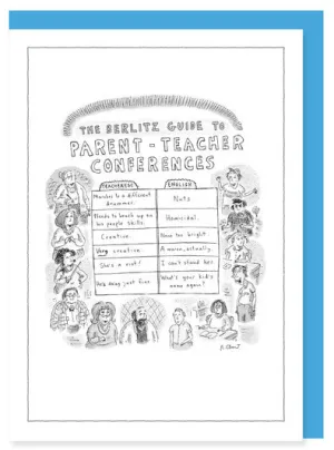 Note Card New Yorker Parent-Teacher Conferences