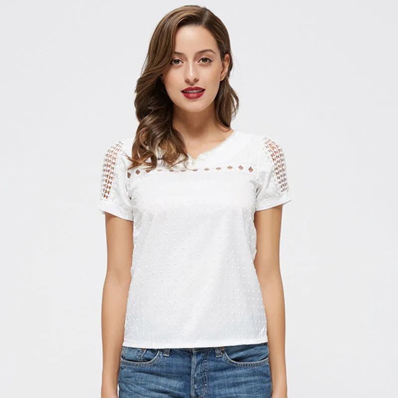 O-Neck T-Shirt With Short Sleeves