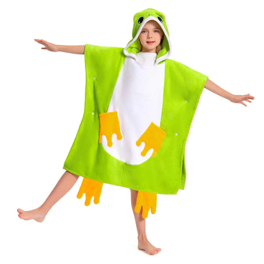 OLAOLA Kids Frog Animal Beach Bath Towels Blanket Plush Soft Coral Fleece Homewear