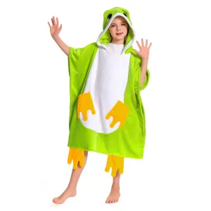 OLAOLA Kids Frog Animal Beach Bath Towels Blanket Plush Soft Coral Fleece Homewear