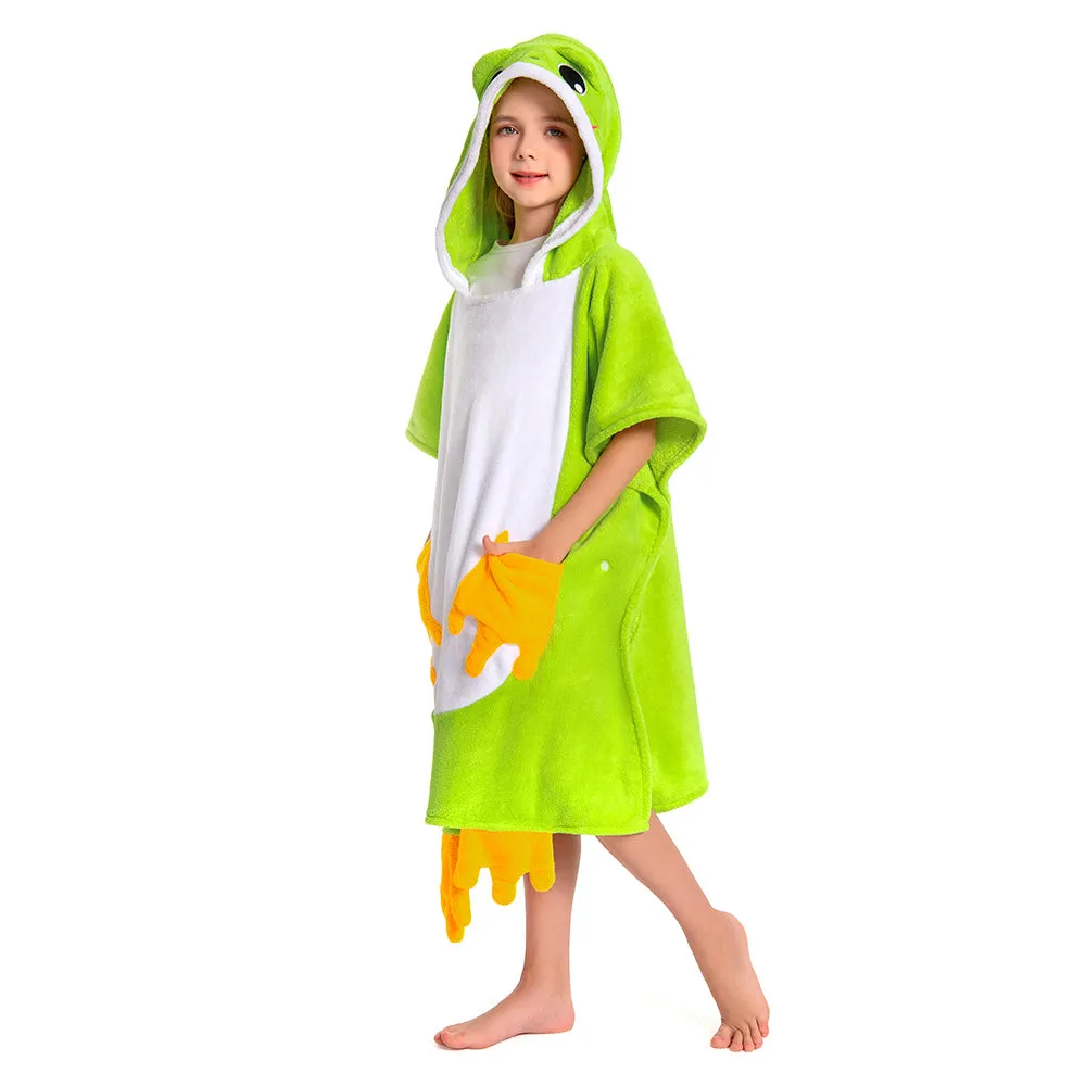 OLAOLA Kids Frog Animal Beach Bath Towels Blanket Plush Soft Coral Fleece Homewear