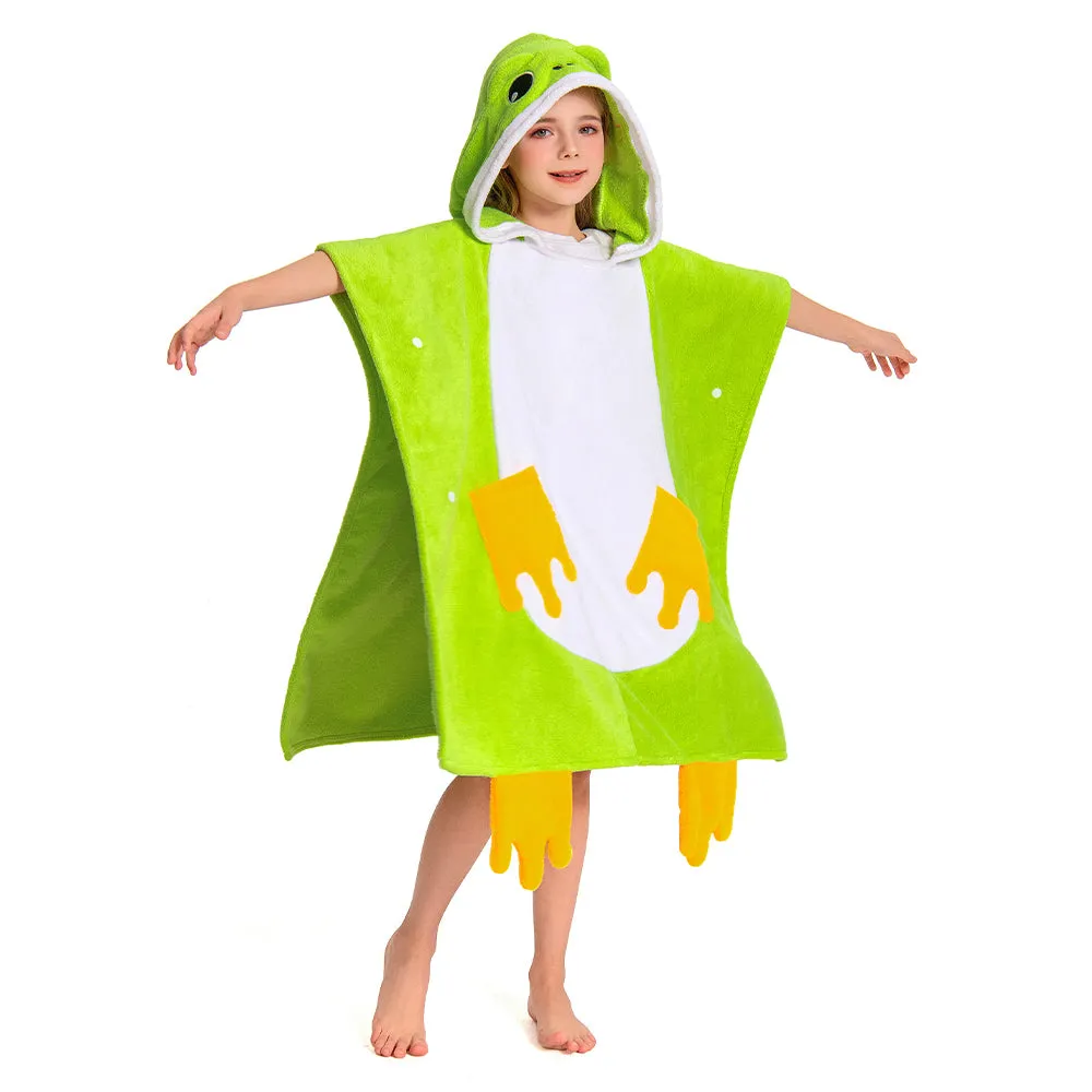 OLAOLA Kids Frog Animal Beach Bath Towels Blanket Plush Soft Coral Fleece Homewear