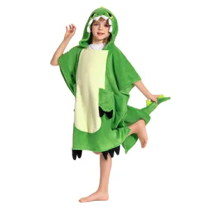 OLAOLA Kids Green Dinosaur Animal Beach Bath Towels Blanket Plush Soft Coral Fleece Homewear