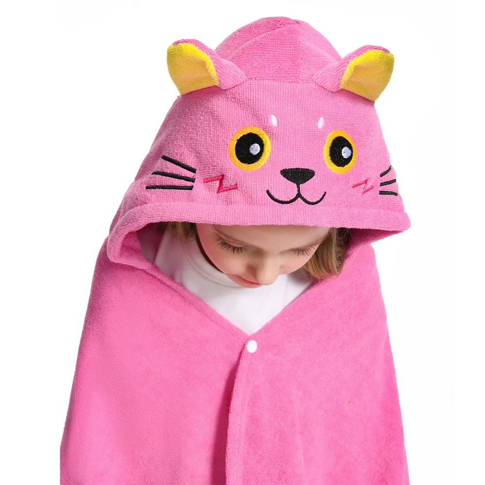 OLAOLA Kids Pink Cat Animal Beach Towels Blanket Plush Soft Absorbent Microfibre Outdoor Homewear