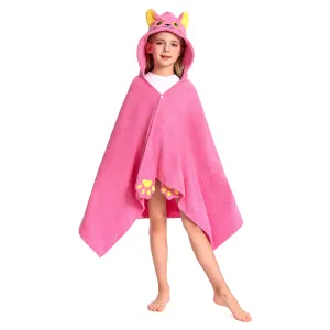 OLAOLA Kids Pink Cat Animal Beach Towels Blanket Plush Soft Absorbent Microfibre Outdoor Homewear