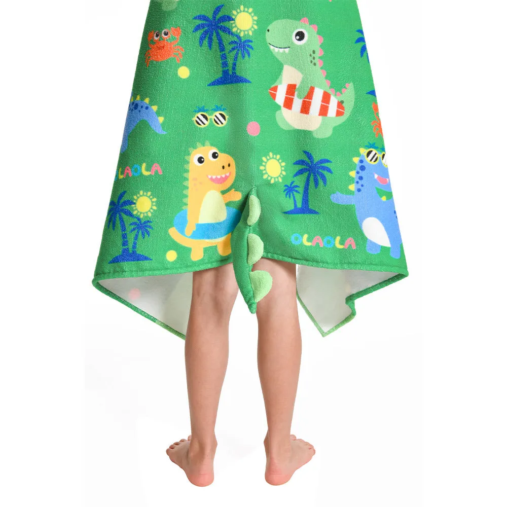 OLAOLA Kids Printed Beach Dinosaur Animal Beach Towels Blanket Plush Soft Absorbent Microfibre Outdoor Homewear