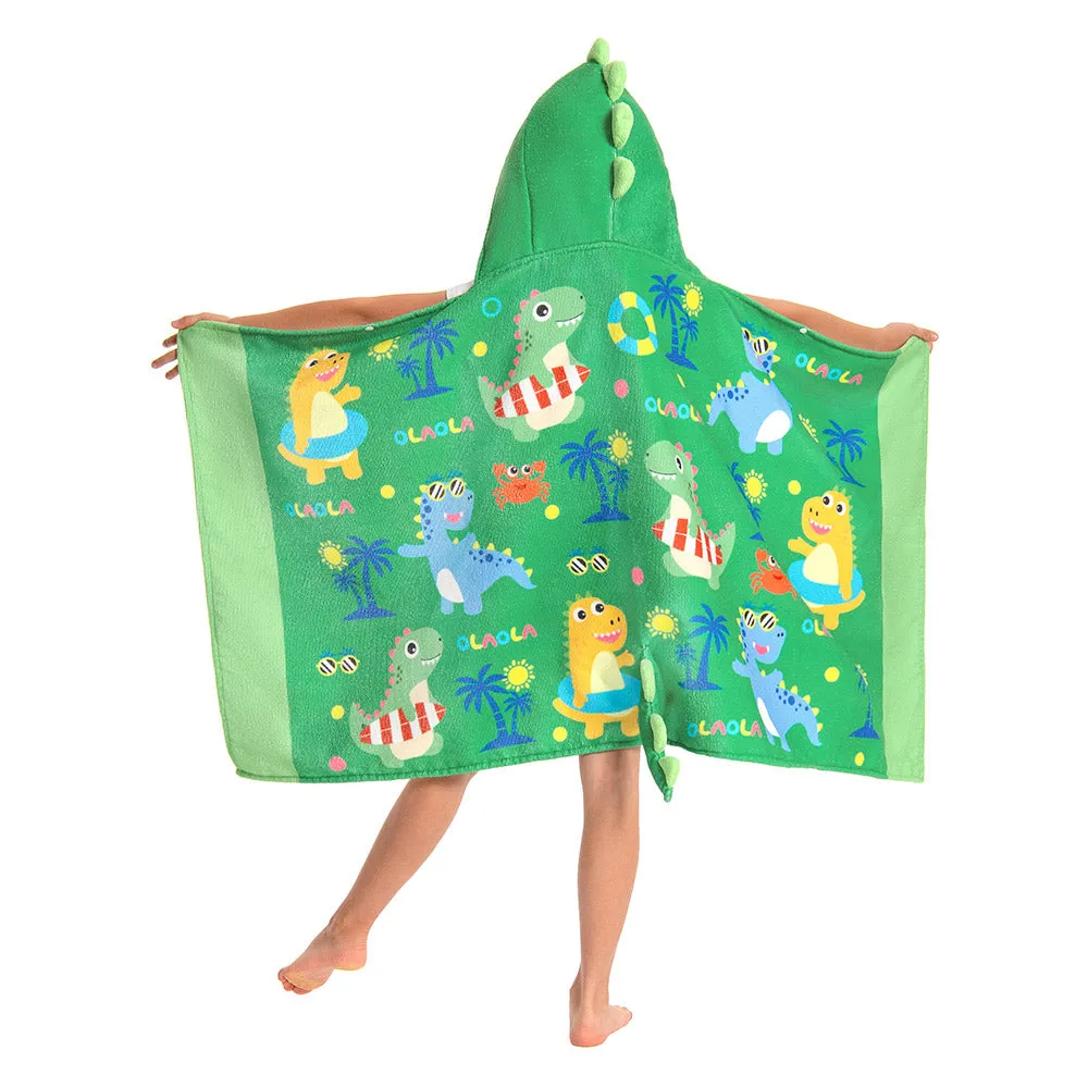 OLAOLA Kids Printed Beach Dinosaur Animal Beach Towels Blanket Plush Soft Absorbent Microfibre Outdoor Homewear